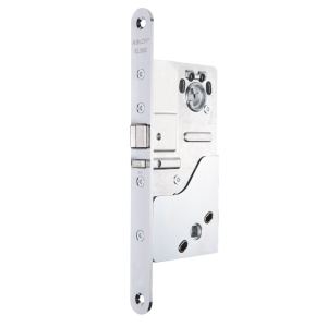 Assa Abloy Scandinavian profile. With latchbolt, fail locked/ fail unlocked. Dual voltage 12/24V DC Solid spindle