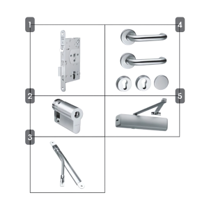 Assa Abloy Door Security Package 1E - 65mm Backset
Comprises EL560, CY326-VL, EA280, 60-0319-SSS,
