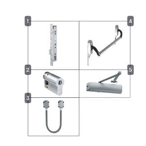 Assa Abloy Package 3P 45mm Backset (Push Bar)
Comprises EL460, CY326-VL, DL8, PBE011-EL460