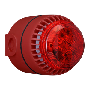 Fulleon, ROLP Solista Maxi LED Conventional sounder beacon, Red lens, Deep red base