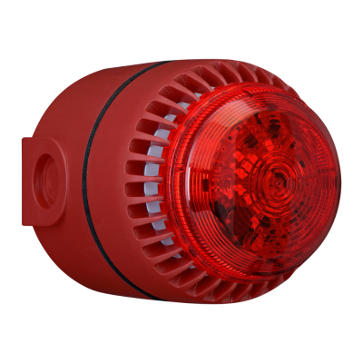 Fulleon, ROLP Solista Maxi LED Conventional sounder beacon, Red lens, Deep red base