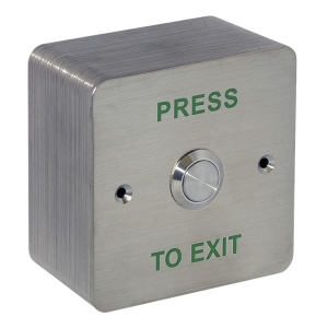 SURFACE EXIT BUTTON SS 85X85 NORMALLY OPEN