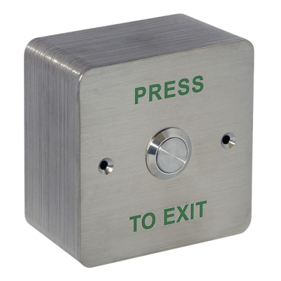 SURFACE EXIT BUTTON SS 85X85 NORMALLY OPEN