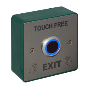 Touch Free Exit Button with back box hand free logo