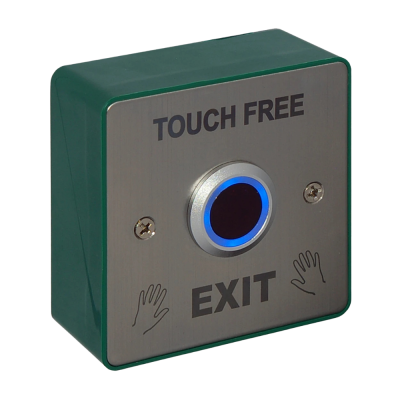 Touch Free Exit Button with back box hand free logo