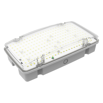 CQR LED Emergency Bulkhead MAX High Output, SELF-TEST,1500lm,IP65-White