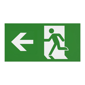 CQR Emergency Legendfor Slim Exit Box, Arrow Left