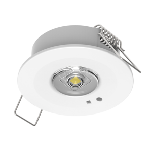 CQR LED Emergency Downlight Spot c/w Open Area & Corridor Lens - White