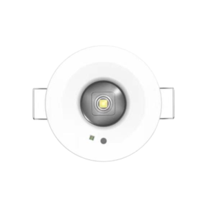 CQR LEDEmergency Downlight Spot- SELF-TEST- c/w Open Area & Corridor Lens - White