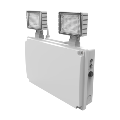 CQR LED Emergency Twin Spot - SELF-TEST- 2 x 500lm, IP65 - White