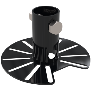 Gardner 38mm Pole Adaptor (Multi Slot) (2 Hole) 14mm Cable Entry (Pattern 12) 123mm Black ( RAL9005)