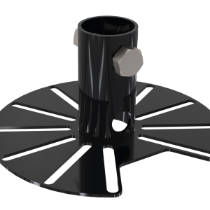 Gardner 38mm Pole Adaptor (Multi Slot) (2 Hole) 14mm Cable Entry (Pattern 13) 145mm Black ( RAL9005)