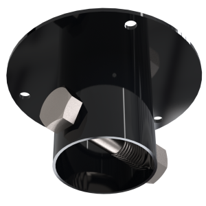 Gardner 38mm Ceiling / Cable Tray (2 Hole) Pole Adaptor Black (RAL9005)