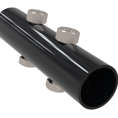 Gardner 38mm Internal Pole Coupler (2 Hole) Black ( RAL9005)