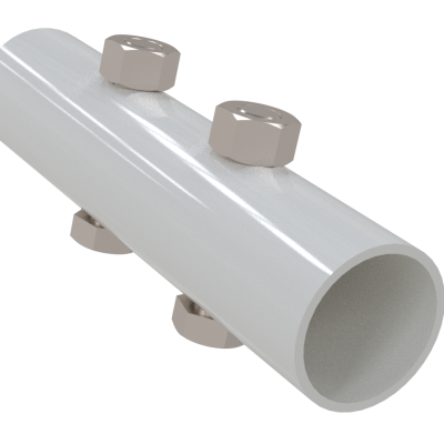 Gardner 38mm Internal Pole Coupler (2 Hole) White ( Ral9010)