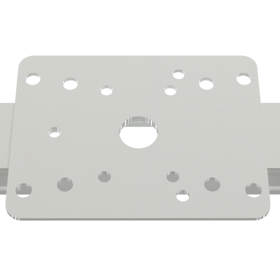 Gardner Pole Mount Clamp 160mmx125mm Sq Plate to Suit Domes (RAL9010)