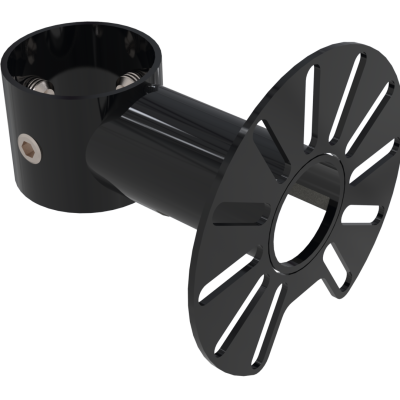 Gardner Pole Mount Slider Bracket C/w 97mm Pattern 10.1 Disc Black - (RAL9005)