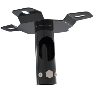 Gardner 38mm Top Hat Ceiling Bracket Black (2 Hole) (RAL9005)