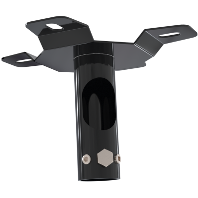 Gardner 38mm Top Hat Ceiling Bracket Black (2 Hole) (RAL9005)