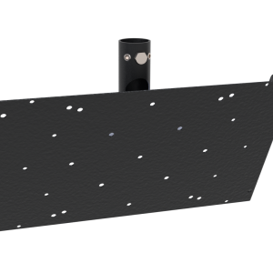 Gardner 38mm Single TFT Pole Mount VESA 100,200 & 400x200 Black Texture (2 Hole) (Ral9005)