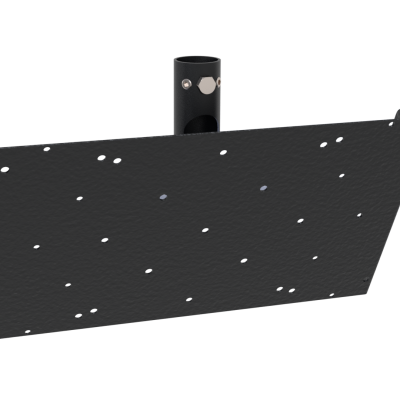 Gardner 38mm Single TFT Pole Mount VESA 100,200 & 400x200 Black Texture (2 Hole) (Ral9005)