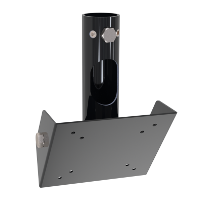 Gardner 38mm Single TFT Pole Mount VESA 100 Adaptor Black Texture Full Tilt (2 Hole) (Ral9005)