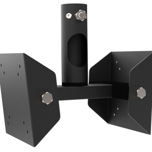 Gardner 38mm Twin TFT Pole Mount VESA 100 Adaptor Black Texture Full Tilt (2 Hole) (Ral9005)