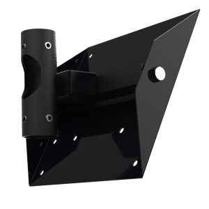 Gardner 38mm Single TFT Sliding Pole Mount Vesa Adaptor 200x200 Black Texture (Ral9005)