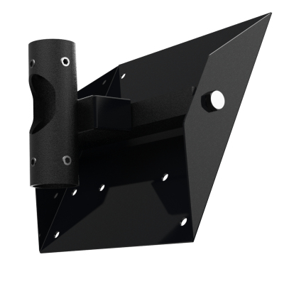 Gardner 38mm Single TFT Sliding Pole Mount Vesa Adaptor 200x200 Black Texture (Ral9005)