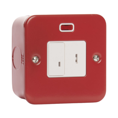 Koras 13A Key Switch DP Neon Surface Mounted Metalclad Spur– Red