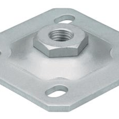 Wall plate hot-dip galvanized - For M20 hinge axles