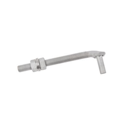 Hot-dip galvanized hinge axle M16. Length 160 mm