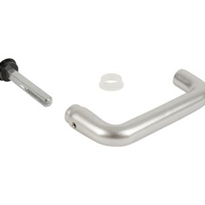 Half anodized aluminium anti-panic handle