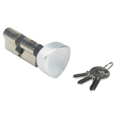 Symmetric 30 - 30 mm knob cylinder, keyed alike