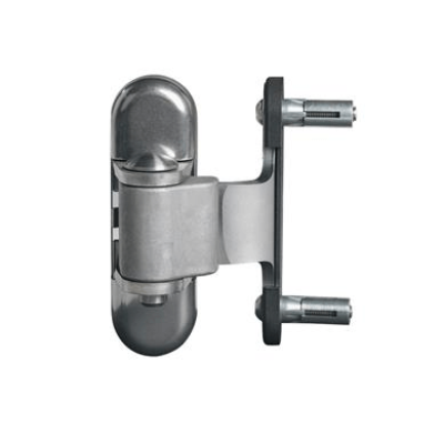 3-way adjustment hinge - Hinge arm in stainless steel