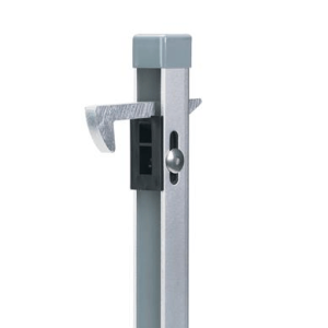 Gate hold-back catch hot-dip galvanized - For gate profiles with a max. width of 50 mm
