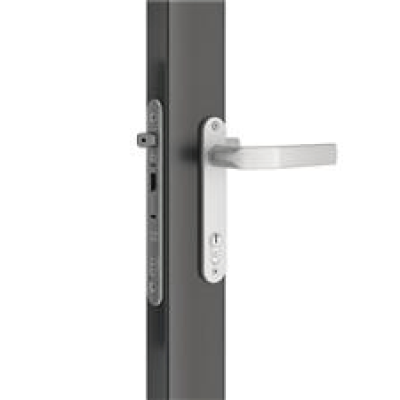 Insert lock with 60 mm backset for profiles of 80 mm or more for metal gates