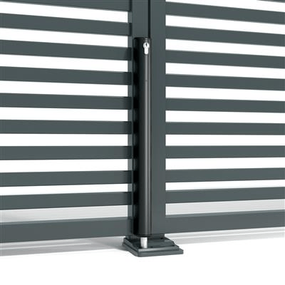 ELECTRADROP hardware set including drop bolt, ground stop (SABO) and 24V power supply (DC-POWER) in RAL 9005