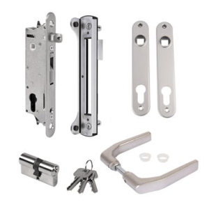Set with FIFTYLOCK & handle: 3006J-H & Cylinder: 3012-54-STD-VSZ & Covershield: 3020-HYB-ALU with SFKM-ALUM keep