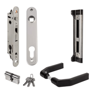 Set with FORTYLOCK & handle: 3006G & Cylinder: 3012-54-STD-VSZ & Covershield: 3020-HYB-STD with SFKI-QF40 keep