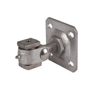 Ornamental hinge set with wall plate M20, Length 40 mm. Welding block Black Steel 35 x 35 mm