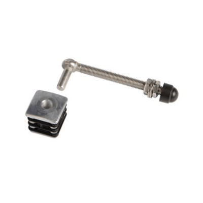 Hinge set with aluminium plugs for garden gates - Hangerbolt 150 mm for profile 40 x 40 mm