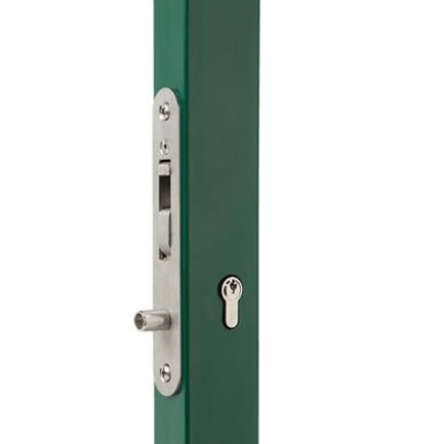 Handleless stainless steel insert lock with hook. For profiles with a min. depth of 60 mm