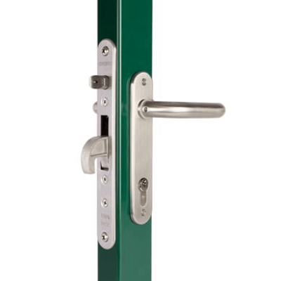 Set with H-METAL & handle: 3006I-H & Cylinder: 3012-80-STD-VSZ & Covershield: 3020-HYB-A2 with SHKM-ALUM keep