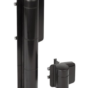 Hydraulic 180° gate closer and hinge in one in RAL 9005