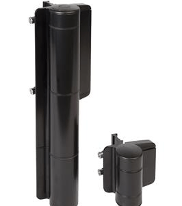 Hydraulic 180° gate closer and hinge in one in Silver