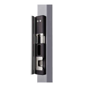 Surface mounted electric security keep in uncoated aluminium - (Ruptura - Fail open)