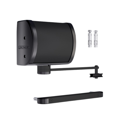 All-round hydraulic gate closer for wall and post mounting in RAL 9005