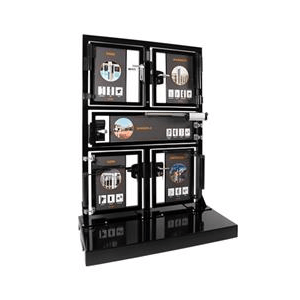 Gate closer display with 5 different gate closers