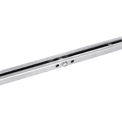 Stainless steel accessory for gate closer installation on barred fencing